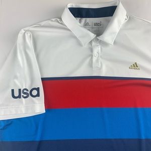 Adidas USA Golf Polo Short Sleeve Shirt XL